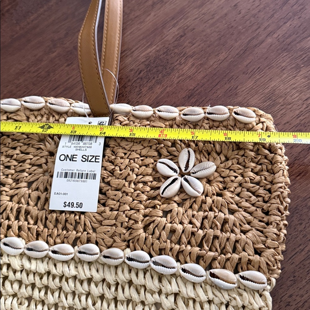 Style & Co shell straw tote bag - Picture 7 of 12